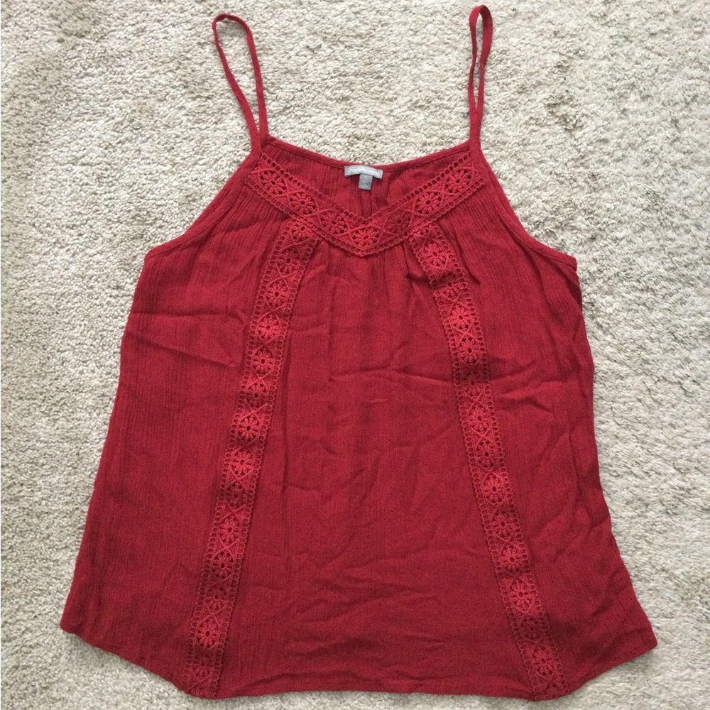Charlotte Russe brick red tank top, size S